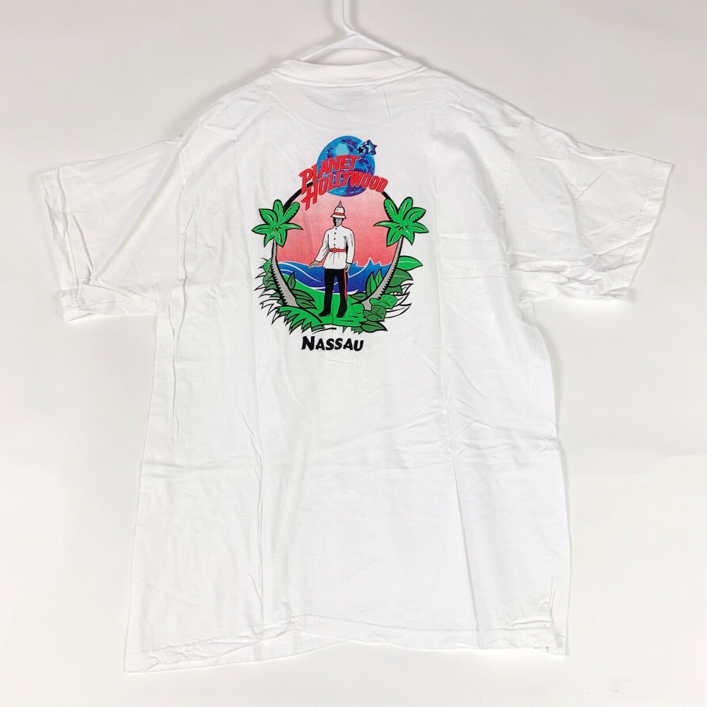 Vintage Planet Hollywood Nassau White Tee T-Shirt XL